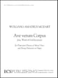 Ave Verum Corpus SATB choral sheet music cover